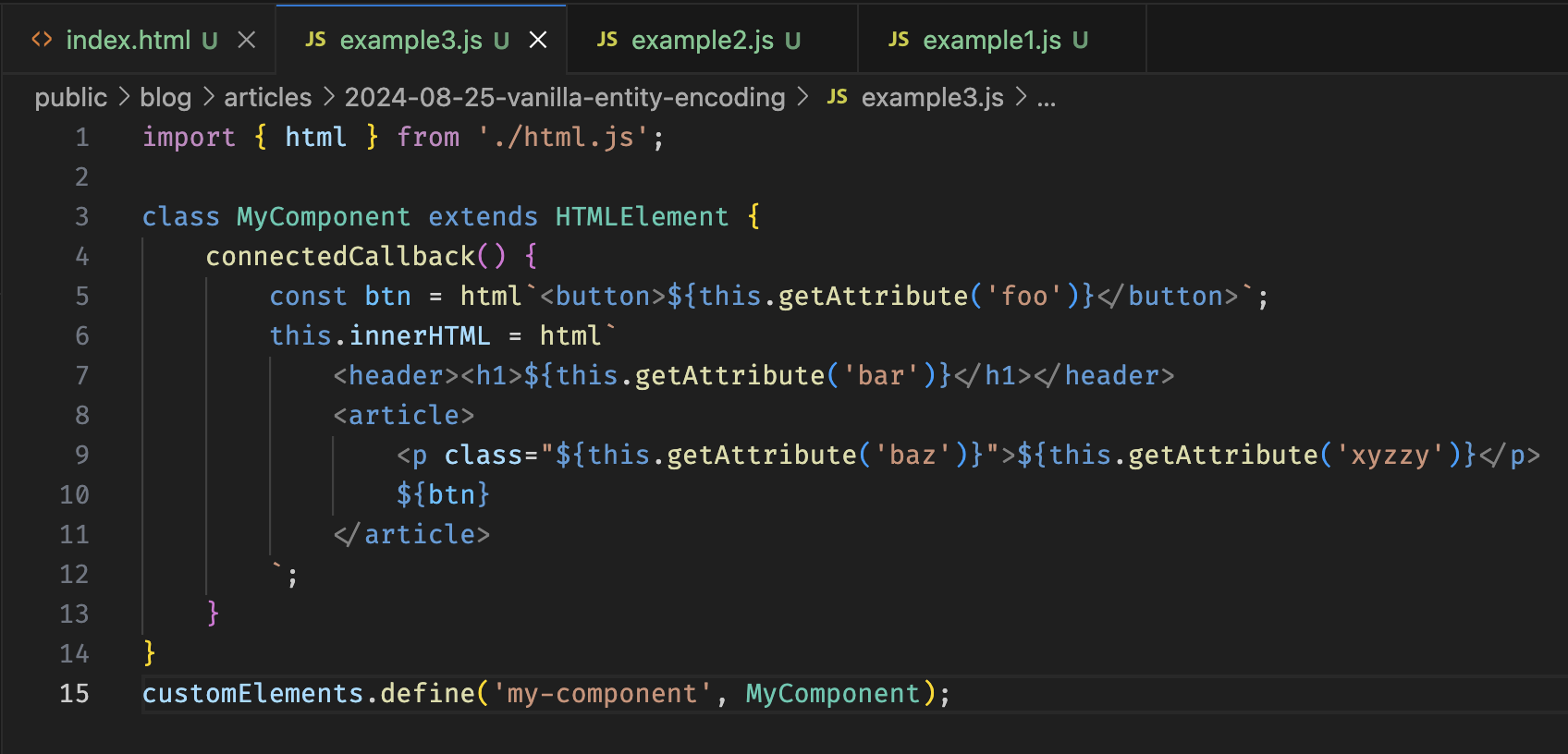 Syntax highlighting in template strings